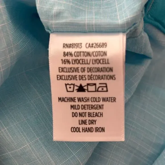 Robert Graham Men's Long Sleeve Button Down Shirt Aqua Blue Size XL - Picture 5 of 7